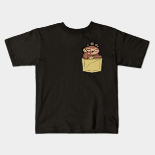 'Chillin' Sloth Pocket Tee' Funny Sloth Gift Kids T-Shirt